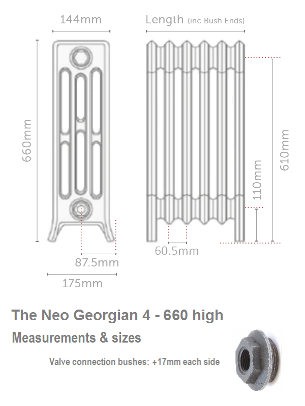 Fast Delivery Neo Georgian 4-Column 660 High, 8 Sections